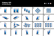 Galaxy S21 - 20 Mockups Scenes, an Android Mockup by Asylab (Thumbnail 2 of 40)