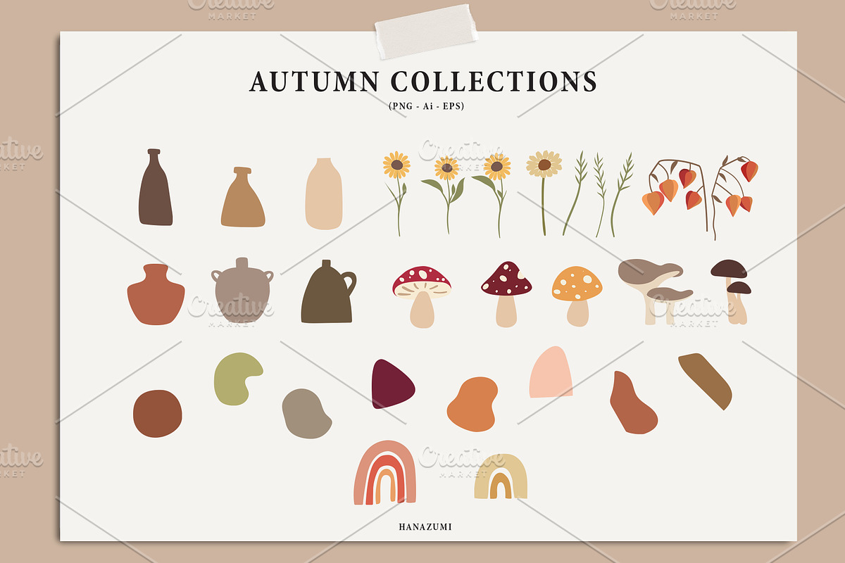 Abstract Autumn Collections, a Decorative Illustration by Hanazumi (Photo 3 of 9)