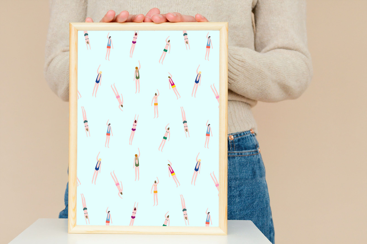 Swimmers in the pool pattern, a Pattern Graphic by bigmomentsdesign (Photo 1 of 13)
