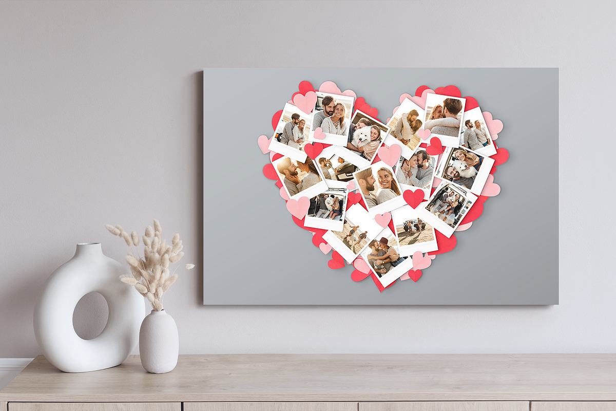 Love Heart Photo Collage Template, a Social Media Template by DesignerCandies (Photo 3 of 5)