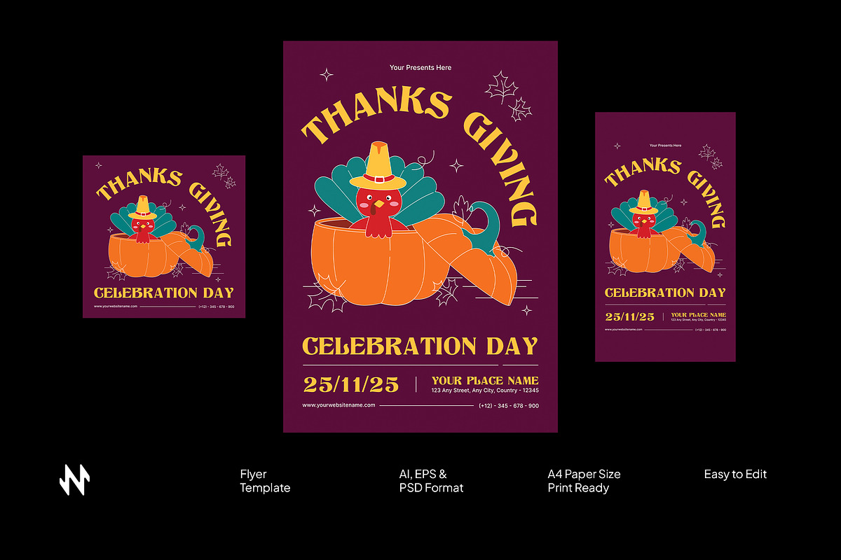 Thanksgiving Celebration Flyer, a Flyer Template by Neermana (Photo 1 of 4)