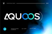 AQUOOS Modern Futuristic Display, a Sans Serif Font by WhymoreArt (Thumbnail 2 of 11)