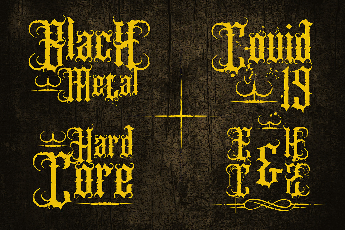Earth Crisis | Blackmetal Font, a Blackletter Font by LetterStock (Photo 2 of 11)