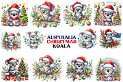Australia Christmas Koala cliparts, a Seasonal Illustration by FITALARTSNEDIGI (Thumbnail 2 of 10)