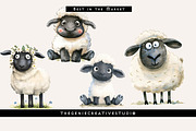 Cute Sheep PNG Clipart Set, an Animal Illustration by Geniecreativestudio (Thumbnail 5 of 9)