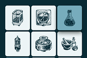 Vintage Scientific Equipment Art Set, an Education Illustration by Prosymbols (Thumbnail 9 of 10)