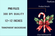 Watercolor Candy Cane Clipart, an Illustration by SinaCreation (Thumbnail 4 of 5)