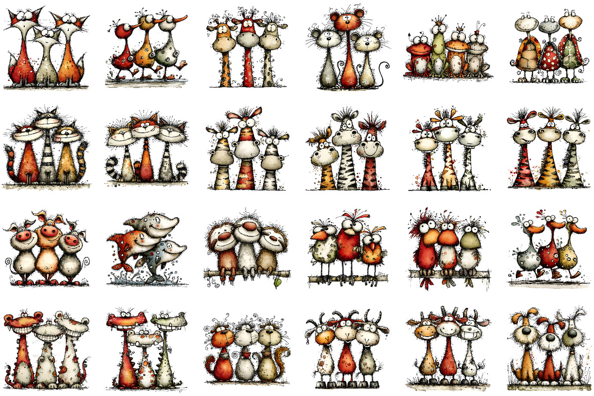 Whimsical Christmas Animal Clipart P, an Illustration by Sublimation Artist (Photo 2 of 6)
