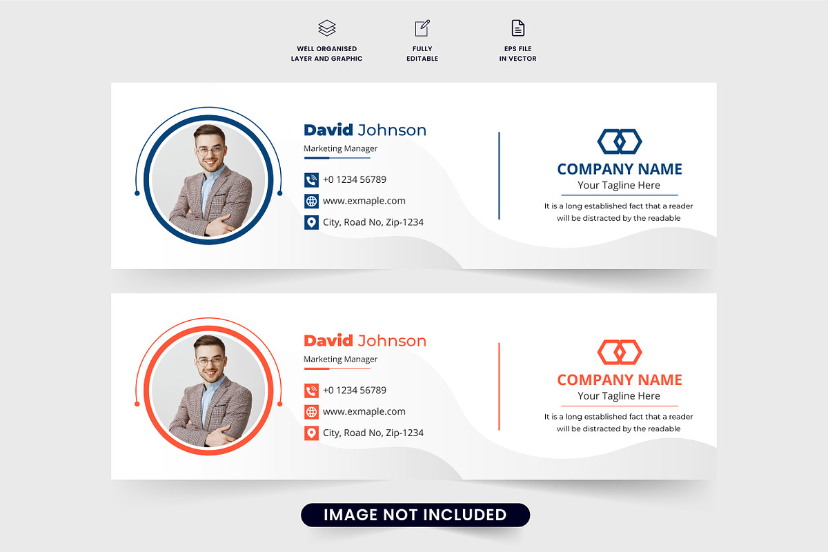 Digital email signature template, an Email Template by Iftikhar Alam
