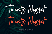 Twenty Night | Handwritten Font, a Handwritten Font by Ibrahima_Studio (Thumbnail 6 of 8)