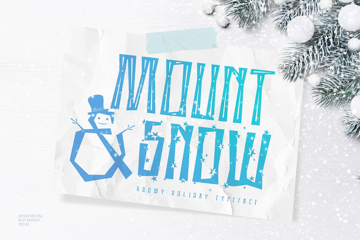 Mount and Snow Typeface, a Symbol Font by alit design (Photo 1 of 15)