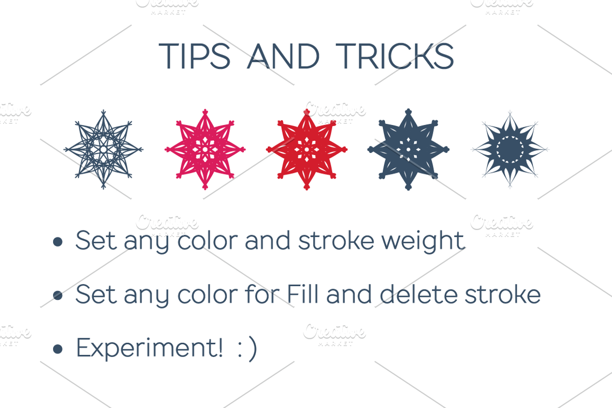 100 Editable Vector Ornaments preview 2