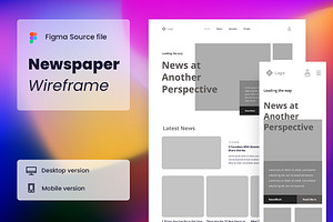 Newspaper Wireframe Website