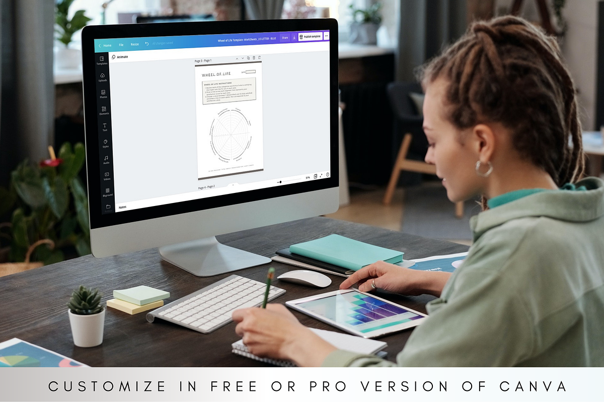 Wheel of life Canva Template - CANVA, a Brochure Template by Designs by ...
