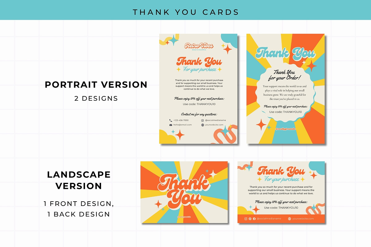 Retro Branding Kit Canva Template, a Branding & Logo Template by Anna Design Studio (Photo 5 of 9)