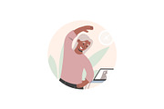 Elderly Care Vector flat Set, a Person Illustration by EeKayStore (Thumbnail 5 of 5)