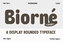 Biorne - Display Rounded Typeface