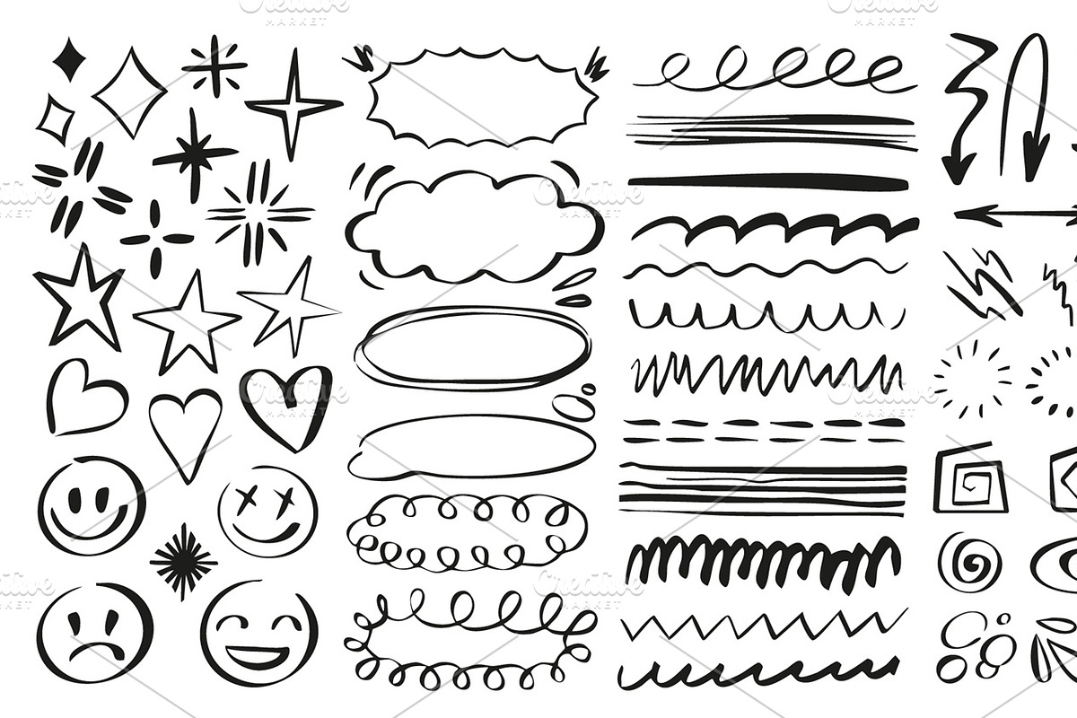Marker Scribbles Pack, a Texture Graphic by alexdndz (Photo 5 of 11)