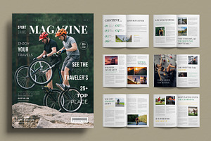 Sport Magazine Layout, a Magazine Template by ContestDesign