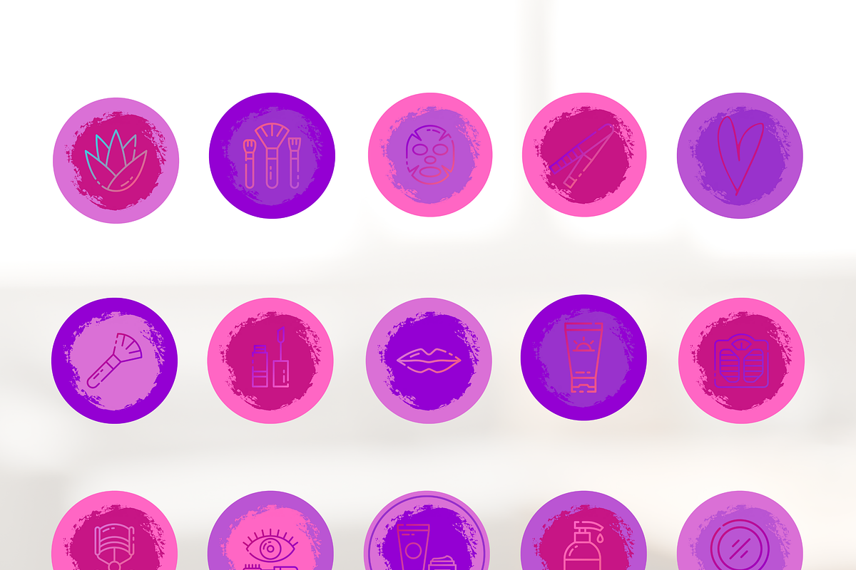 55 Beauty Instagram Highlight covers, a Social Media Template by The Social Stuff (Photo 6 of 8)