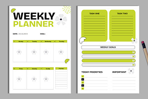 Weekly Planner Template, a Stationery Template by ContestDesign
