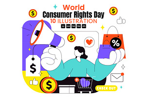 10 World Consumer Rights Day, a Person Illustration by denayunebgt