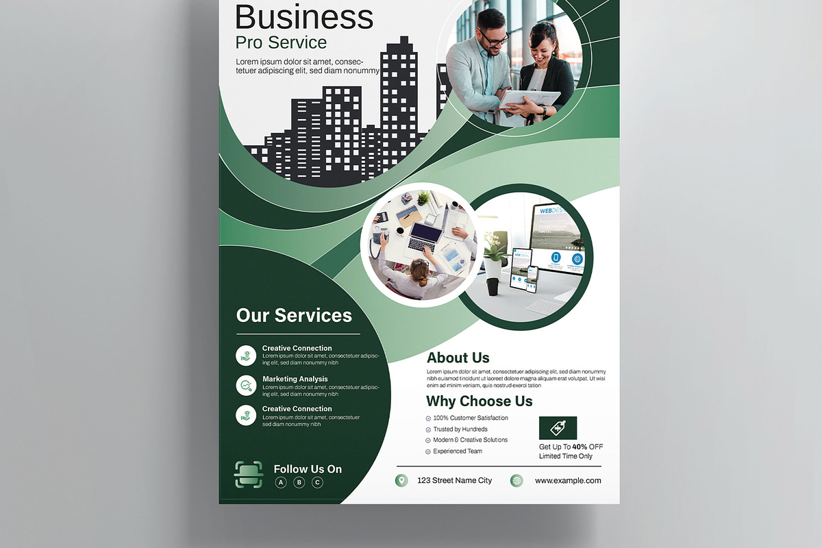 Business Flyer Template, a Flyer Template by MightyDesign (Photo 3 of 8)