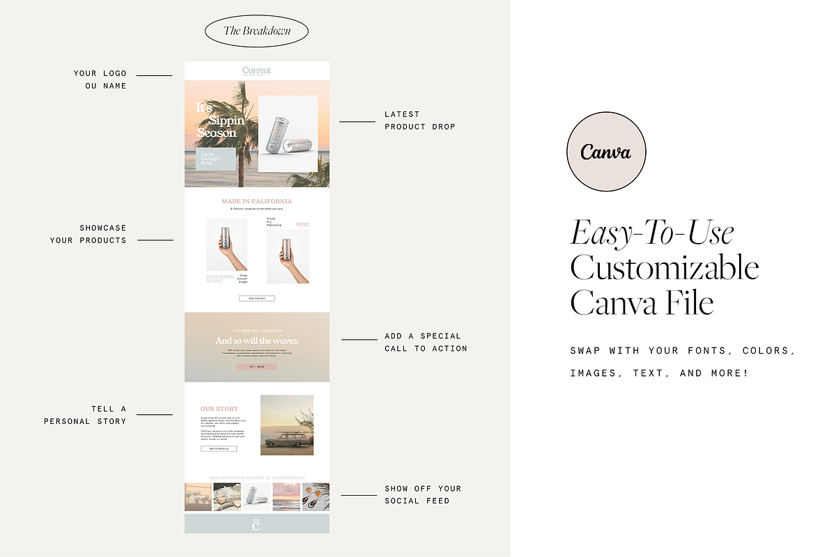 Modern Email Template Bundle, an Email Template by Chloe Leonard Studio (Photo 2 of 5)