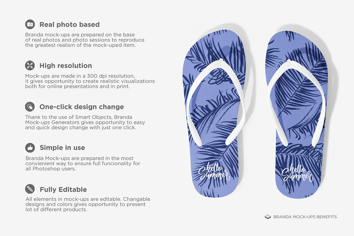 Flip Flops Mock-up, an Apparel Mockup by Branda Keeps (Photo 2 of 17)