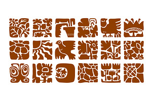 Brown organic boho square tiles, an Object Illustration by art PVP - market