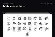 Table games icons, an Outline Icon by Wencory (Thumbnail 1 of 2)