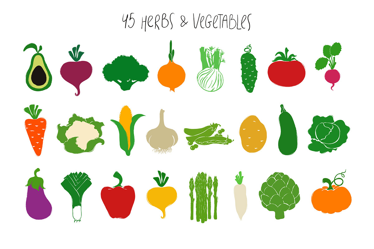 Vegetables For Your Kitchen, a Food Illustration by Annakniaz (Photo 2 of 11)