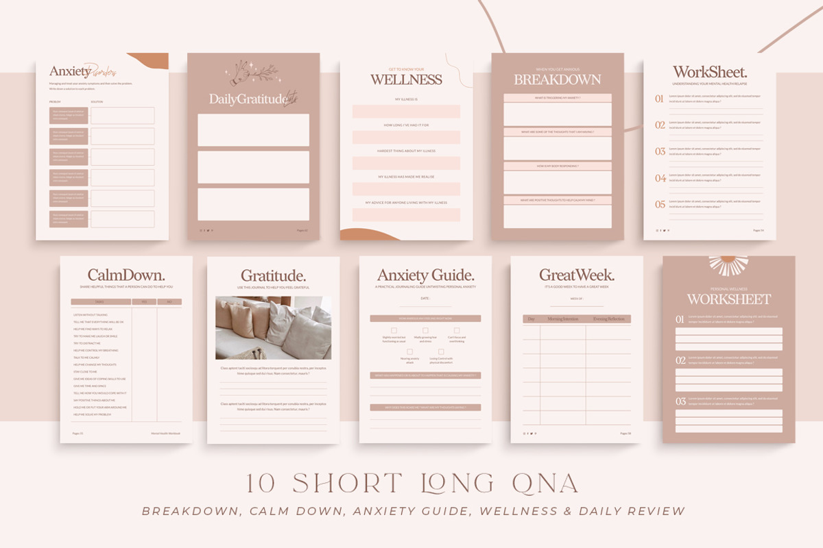 Wellness Workbook Creator | CANVA PS, a Magazine Template by Eviory (Photo 12 of 45)
