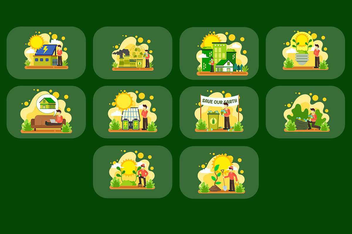 Eco Friendly Illustration Pack, an Illustration by baii09 (Photo 3 of 4)