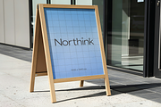 Wooden A-Frame Sign Mockup, a Mockup by Northink (Thumbnail 2 of 3)