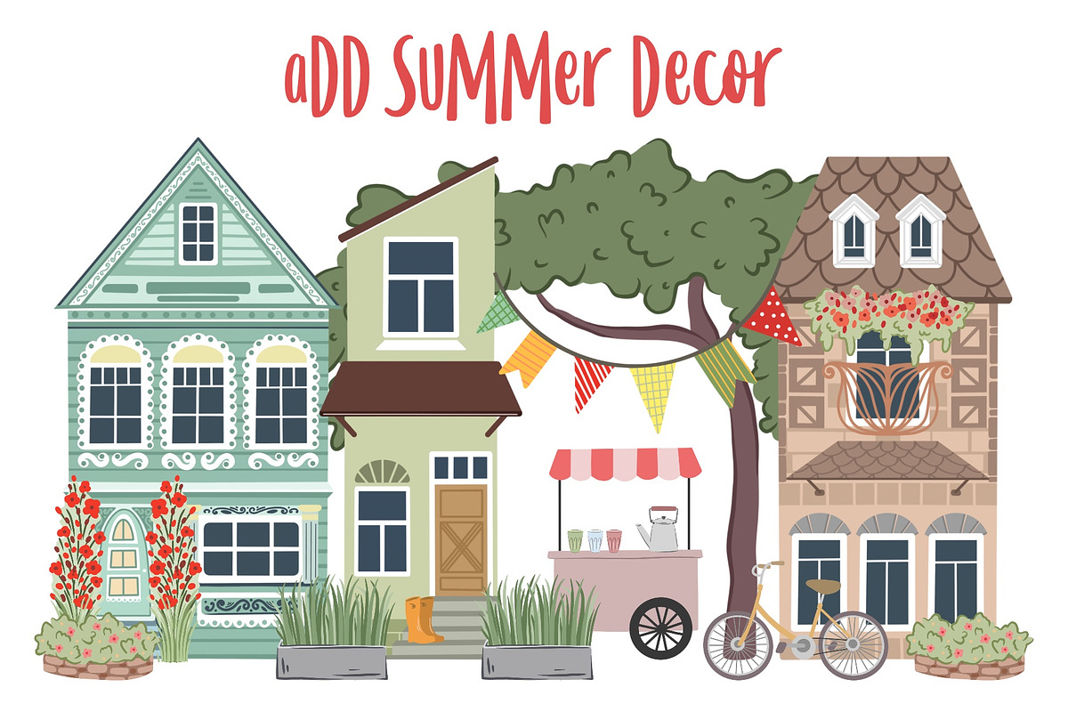 Town Creator - Clipart Collection, a Decorative Illustration by Alina Sh (Photo 3 of 8)