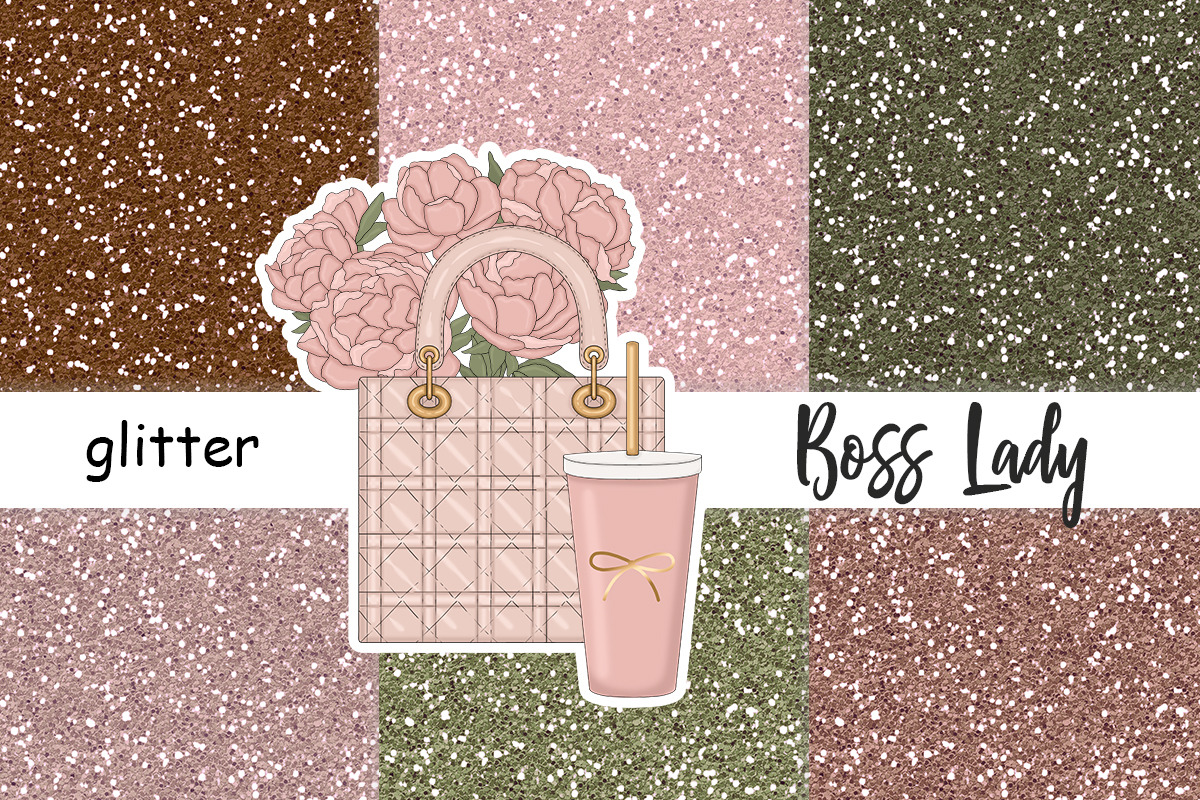 Boss Lady Glitter Paper, a Texture Graphic by GlamArtZhanna (Photo 3 of 3)