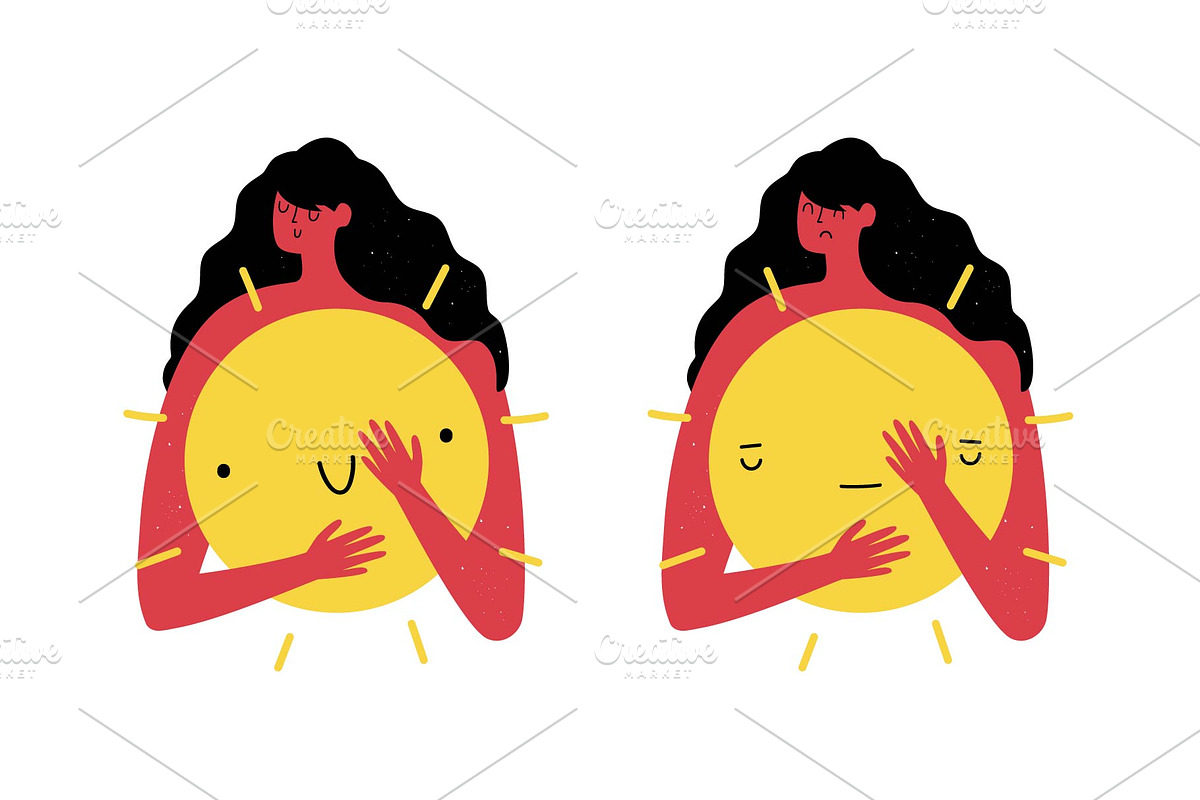 Sun and Earth set, a Healthcare Illustration by JULYMILKS (Photo 3 of 3)