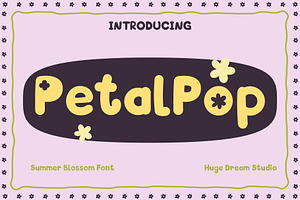 PetalPop – Summer Blossom Font