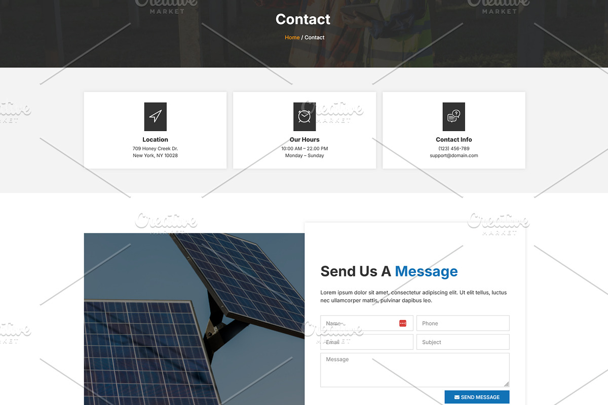 Solar Energy, Wind & Power Elementor, a WordPress Template by HasnainDEV (Photo 5 of 5)