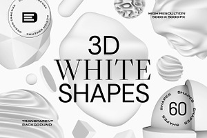 Modern 3D White - 60 Illustrations