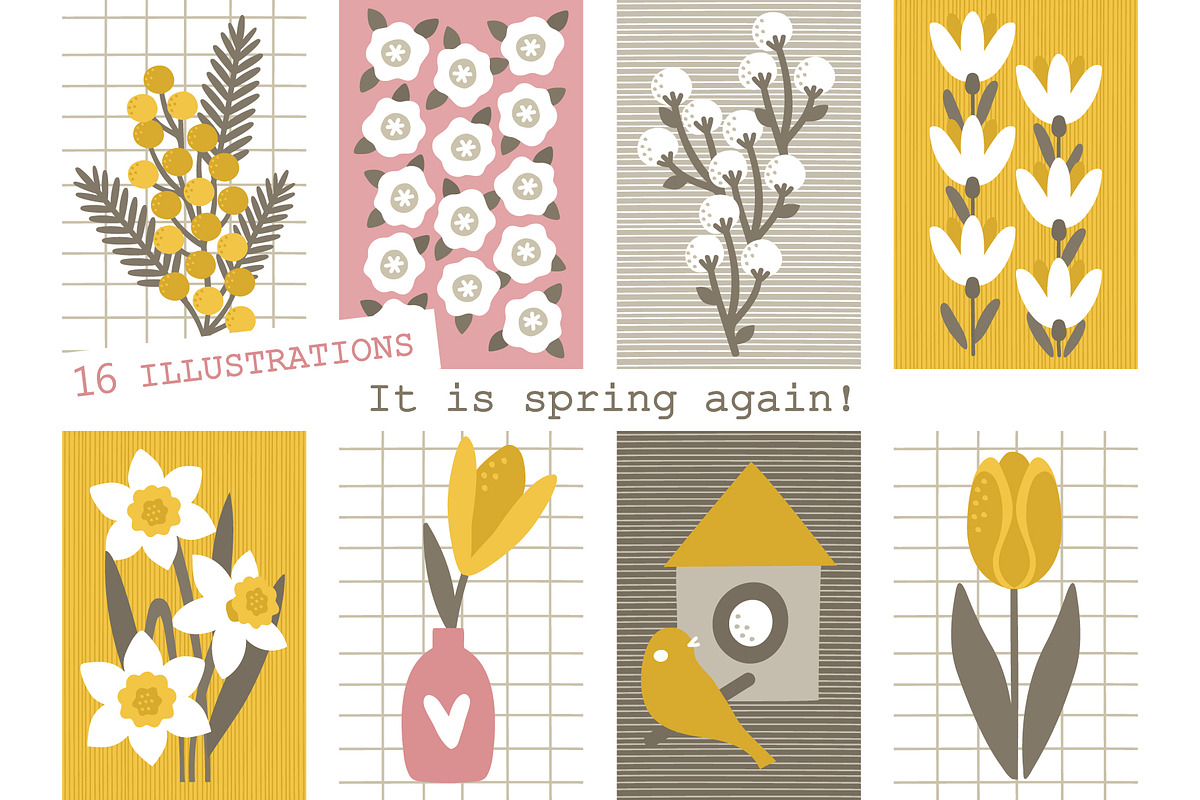 SPRING  illustrations & patterns, an Object Graphic by Nastya Tkachova (Photo 2 of 8)
