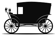 Amish Buggy SVG Black Silhouette, an Animal Illustration by Gfx Expert Team (Thumbnail 3 of 3)