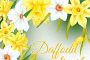 Watercolor daffodil flowers, an Illustration by DarinaDigital (Thumbnail 1 of 4)