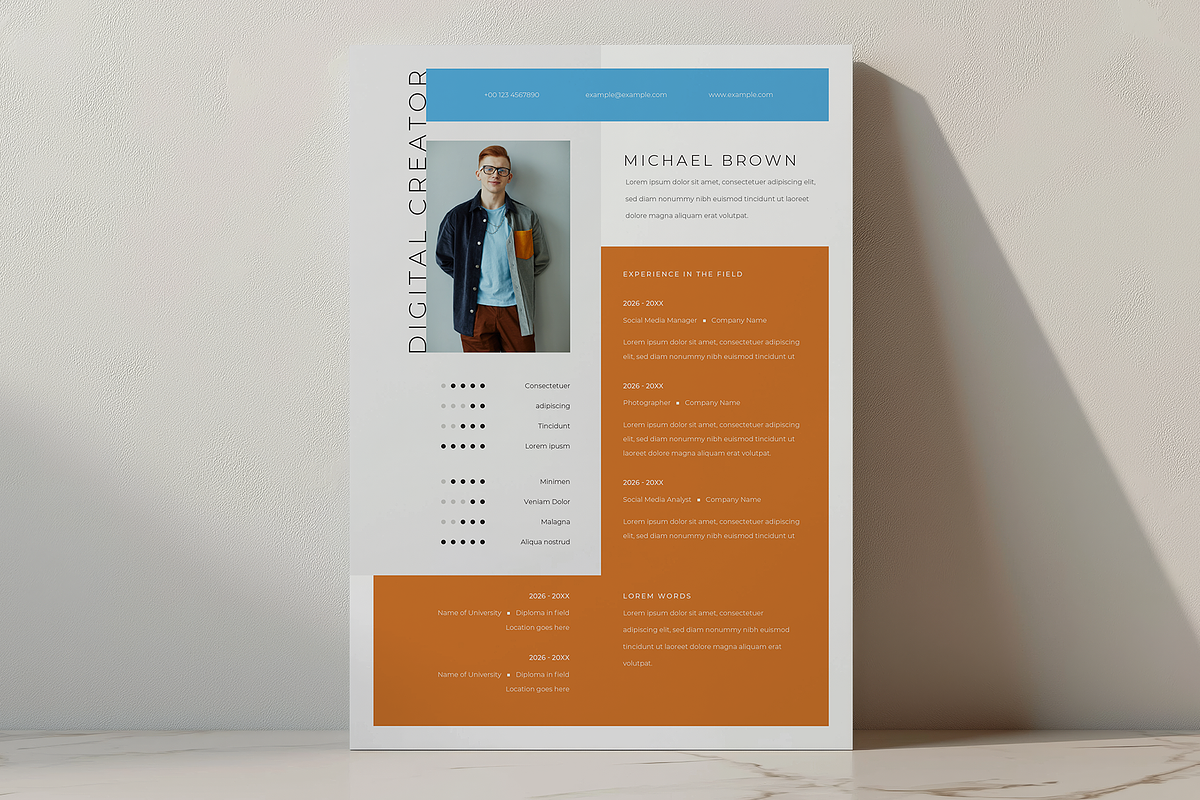 Modern Resume For Creators, a Resume Template by Filip Studio (Photo 3 of 4)