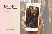 Fall for Love Wedding Geofilter, a Social Media Template by Uno Bello Design Studio (Thumbnail 1 of 3)