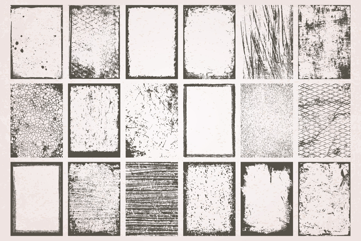 18 Grunge Frames Backgrounds Set, a Texture Graphic by Digiselector Design Goods (Photo 2 of 5)