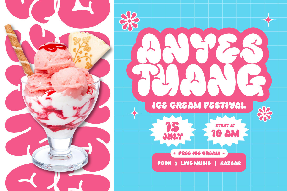 Vanto Polahe - Bubble Fest Font, a Handwritten Font by twinstd (Photo 2 of 9)