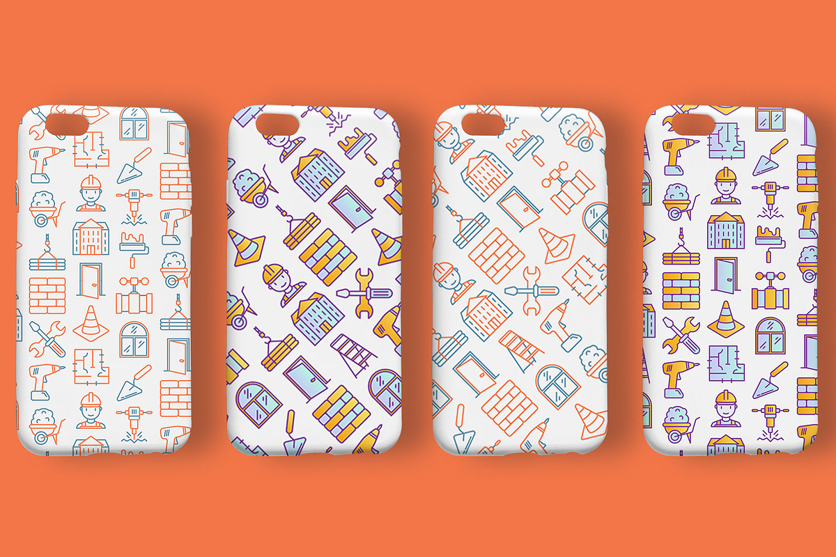 Construction Patterns Collection, a Pattern Graphic by Alex Blogoodf (Photo 2 of 9)