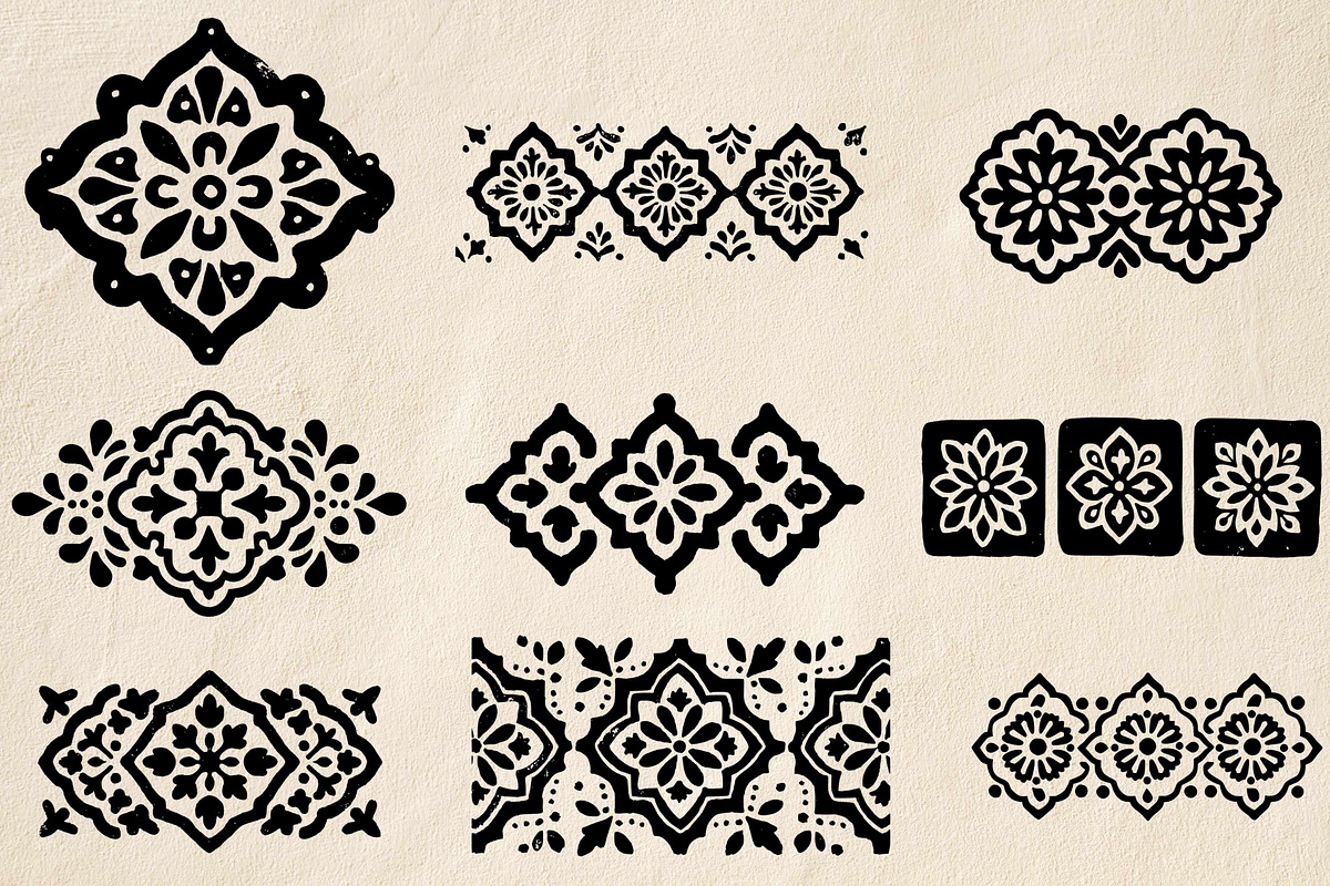 256 Ornamental Tile Border Divider, an Object Graphic by Pattern Whimsy (Photo 5 of 5)